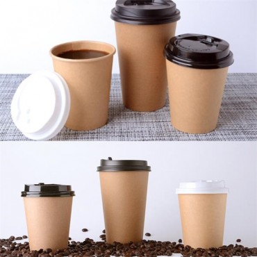 9 oz Disposable Coffee Cup With Lid