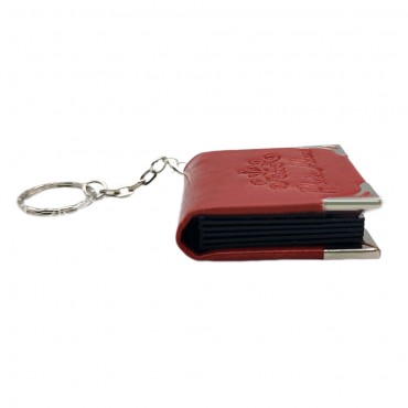 Leather Book Keychain