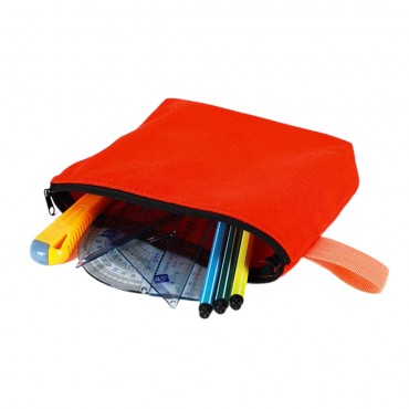 Colored Cotton Zipper Pouch