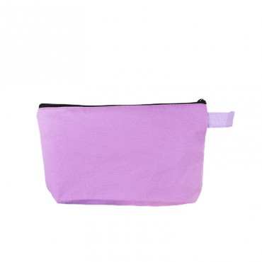 Colored Cotton Zipper Pouch