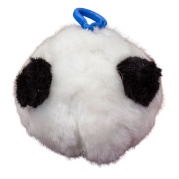 Plush Panda Head Keychain