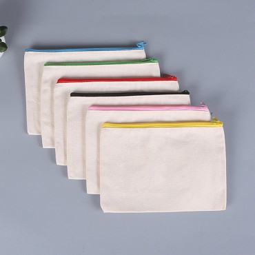 Canvas zippered pencil case