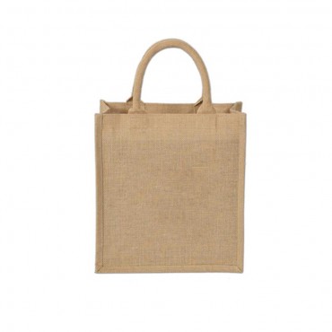Laminated jute tote bag