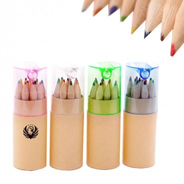 Colored Pencils in Tube with Sharpener